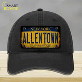 Allentown NY Yellow Rusty Novelty License Plate Hat Tag Unconstructed Cotton / Black