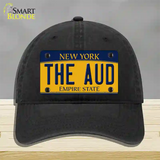 The Aud NY Yellow Novelty License Plate Hat Tag Unconstructed Cotton / Black