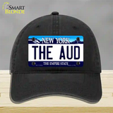 The Aud NY Blue Novelty License Plate Hat Tag Unconstructed Cotton / Black