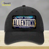 Allentown NY Blue Rusty Novelty License Plate Hat Tag Unconstructed Cotton / Black