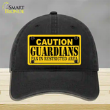 Caution Guardians Novelty License Plate Hat Tag Unconstructed Cotton / Black