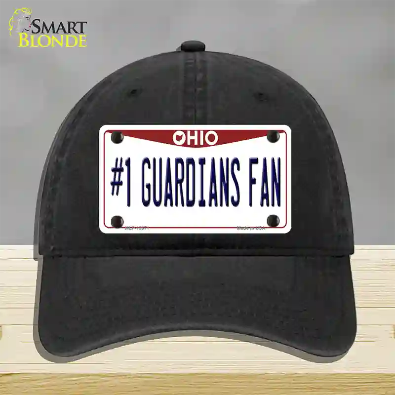 Number 1 Guardians Fan Ohio Novelty License Plate Hat Tag Unconstructed Cotton / Black