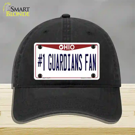 Number 1 Guardians Fan Ohio Novelty License Plate Hat Tag Unconstructed Cotton / Black