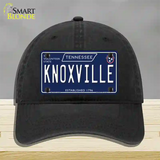 Knoxville Tennessee Blue Novelty License Plate Hat Tag Unconstructed Cotton / Black