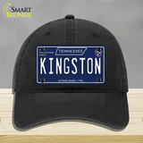 Kingston Tennessee Blue Novelty License Plate Hat Tag Unconstructed Cotton / Black