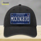 Mockingbird Tennessee Blue Novelty License Plate Hat Tag Unconstructed Cotton / Black