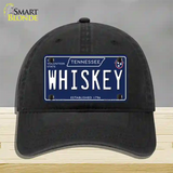 Whiskey Tennessee Blue Novelty License Plate Hat Tag Unconstructed Cotton / Black