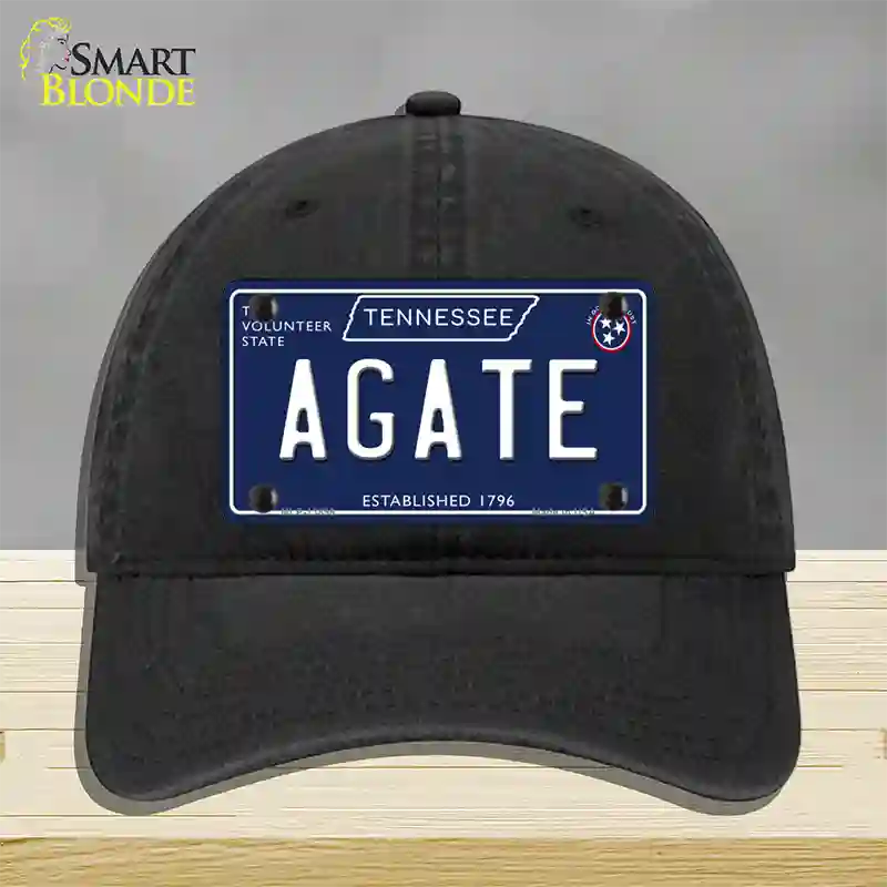 Agate Tennessee Blue Novelty License Plate Hat Tag Unconstructed Cotton / Black