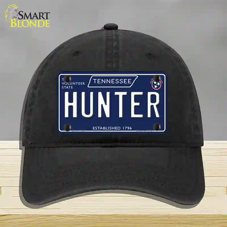 Hunter Tennessee Blue Novelty License Plate Hat Tag Unconstructed Cotton / Black