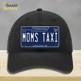 Moms Taxi Tennessee Blue Novelty License Plate Hat Tag Unconstructed Cotton / Black