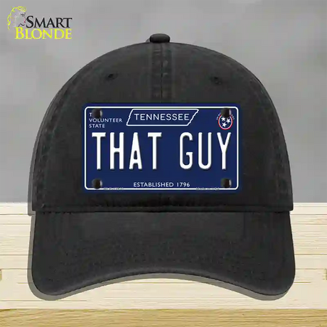 That Guy Tennessee Blue Novelty License Plate Hat Tag Unconstructed Cotton / Black