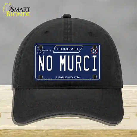 No Murci Tennessee Blue Novelty License Plate Hat Tag Unconstructed Cotton / Black