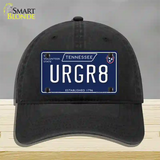 URGR8 Tennessee Blue Novelty License Plate Hat Tag Unconstructed Cotton / Black