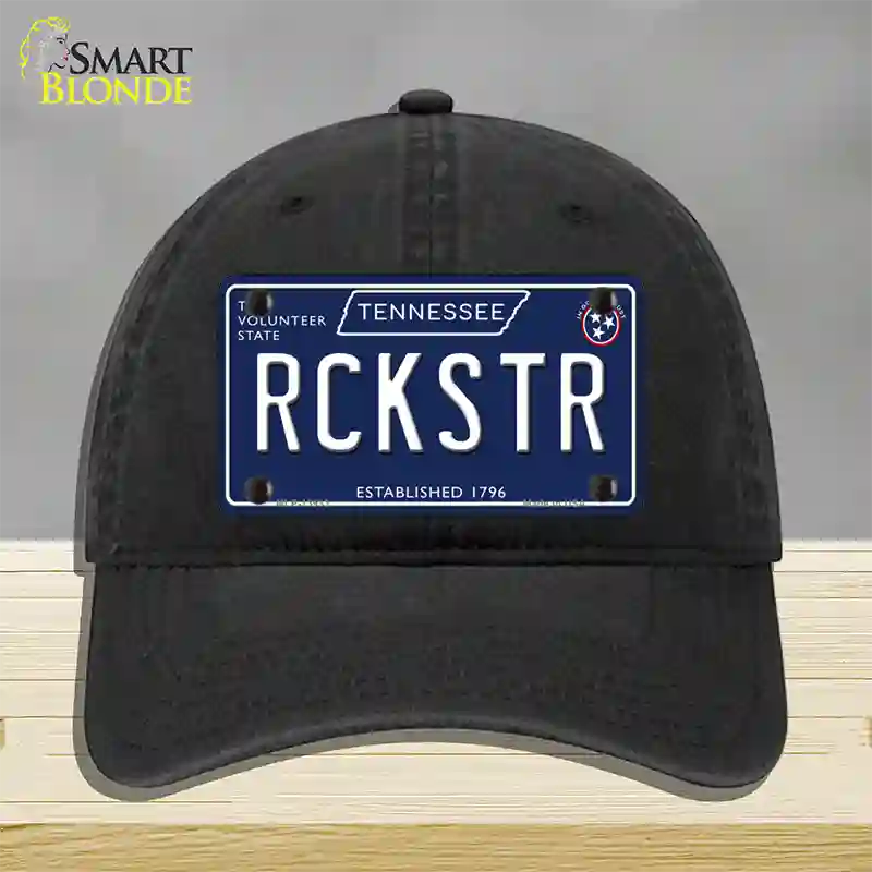 Rckstr Tennessee Blue Novelty License Plate Hat Tag Unconstructed Cotton / Black