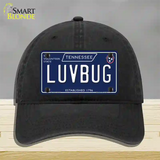 Luv Bug Tennessee Blue Novelty License Plate Hat Tag Unconstructed Cotton / Black