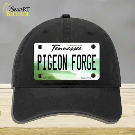 Pigeon Forge Tennessee Novelty License Plate Hat Tag Unconstructed Cotton / Black