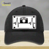 Photography Heart Beat Novelty License Plate Hat Tag Unconstructed Cotton / Black