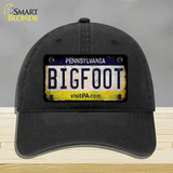 Bigfoot Pennsylvania Novelty License Plate Hat Tag Unconstructed Cotton / Black