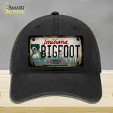 Bigfoot Louisiana Novelty License Plate Hat Tag Unconstructed Cotton / Black