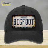 Bigfoot Missouri Novelty License Plate Hat Tag Unconstructed Cotton / Black