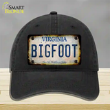 Bigfoot Virginia Novelty License Plate Hat Tag Unconstructed Cotton / Black