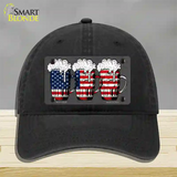 Three Beers America Novelty License Plate Hat Unconstructed Cotton / Black