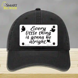 Every Little Thing Novelty License Plate Hat Unconstructed Cotton / Black