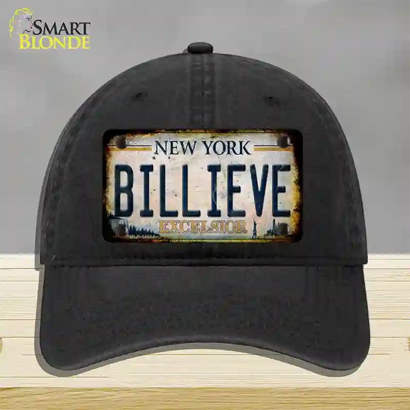 Billieve Excelcior New York Novelty License Plate Hat Unconstructed Cotton / Black