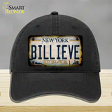 Billieve Excelcior New York Novelty License Plate Hat Unconstructed Cotton / Black