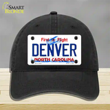 Denver North Carolina Novelty License Plate Hat Unconstructed Cotton / Black