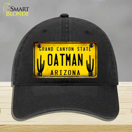 Arizona Oatman Yellow Novelty License Plate Hat Unconstructed Cotton / Black