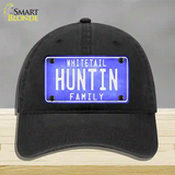 Huntin Family Novelty License Plate Hat Unconstructed Cotton / Black