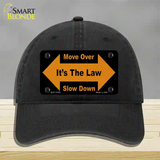 Move Over Its The Law Novelty License Plate Hat Unconstructed Cotton / Black