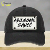 Awesome Sauce Novelty License Plate Hat Unconstructed Cotton / Black