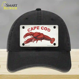 Cape Cod Lobster Novelty License Plate Hat Unconstructed Cotton / Black