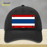 Thailand Flag Novelty License Plate Hat Unconstructed Cotton / Black