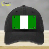 Nigeria Flag Novelty License Plate Hat Unconstructed Cotton / Black