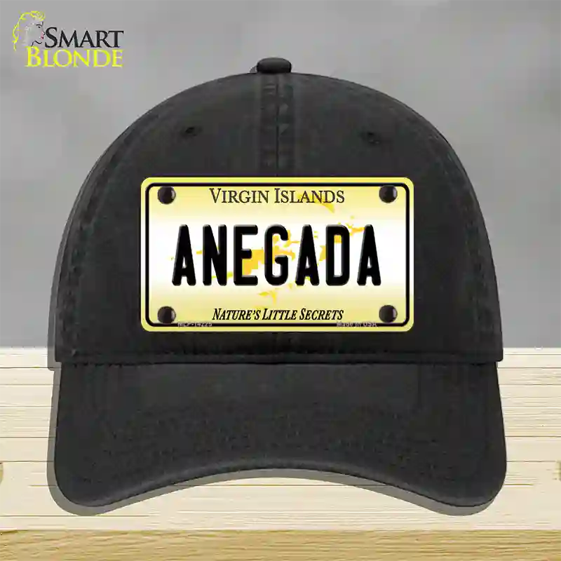 Virgin Islands Anegada Novelty License Plate Hat Unconstructed Cotton / Black