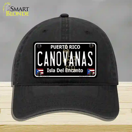 Canovanas Puerto Rico Black Novelty License Plate Hat Unconstructed Cotton / Black