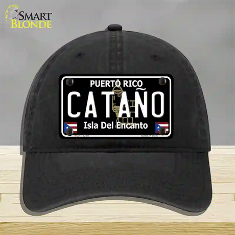 Catano Puerto Rico Black Novelty License Plate Hat Unconstructed Cotton / Black