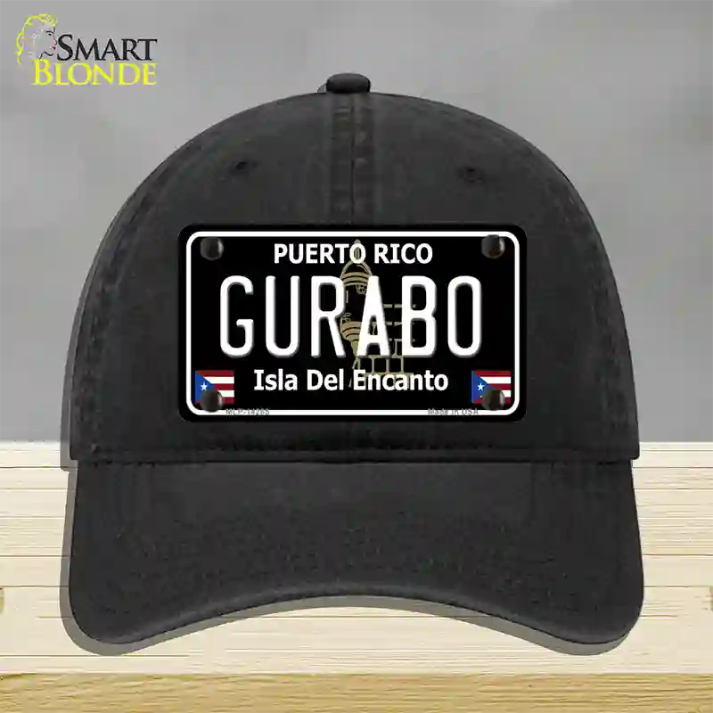 Gurabo Puerto Rico Black Novelty License Plate Hat Unconstructed Cotton / Black