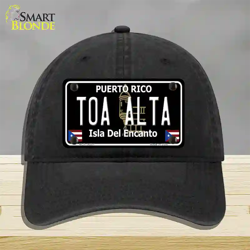 Toa Alta Puerto Rico Black Novelty License Plate Hat Unconstructed Cotton / Black