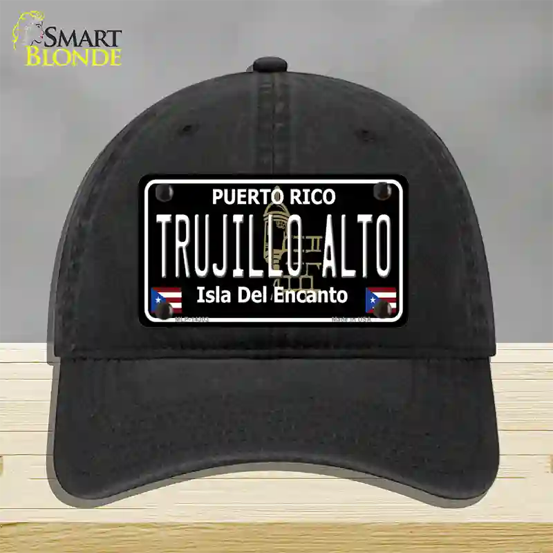 Trujillo Alto Puerto Rico Black Novelty License Plate Hat Unconstructed Cotton / Black