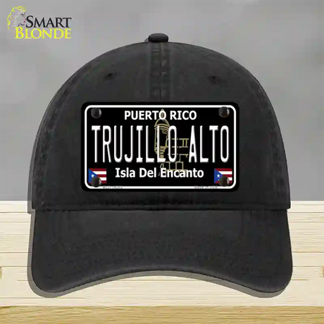 Trujillo Alto Puerto Rico Black Novelty License Plate Hat Unconstructed Cotton / Black