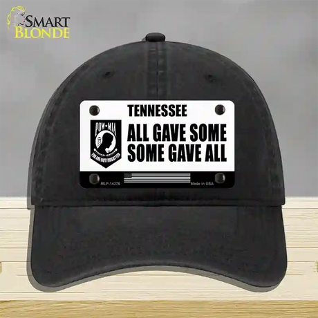 Tennessee POW MIA Some Gave All Novelty License Plate Hat Unconstructed Cotton / Black