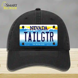 Tailgtr Nevada Novelty License Plate Hat Unconstructed Cotton / Black