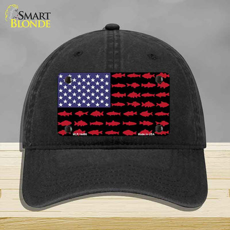 Fishermans American Flag Novelty License Plate Hat HAT-MLP-14466