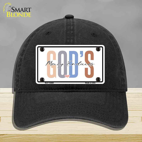 Gods Mercy Endures Novelty License Plate Hat HAT-MLP-14480