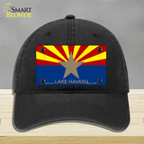 Lake Havasu Arizona State Flag Novelty License Plate Hat Unconstructed Cotton / Black