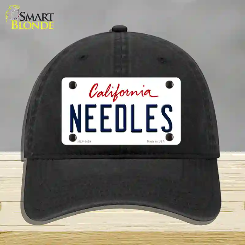 Needles California Novelty License Plate Hat Unconstructed Cotton / Black